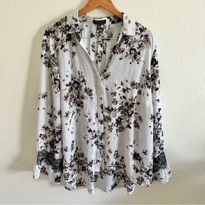 The Limited Floral Button Front Shirt Sz 2X
